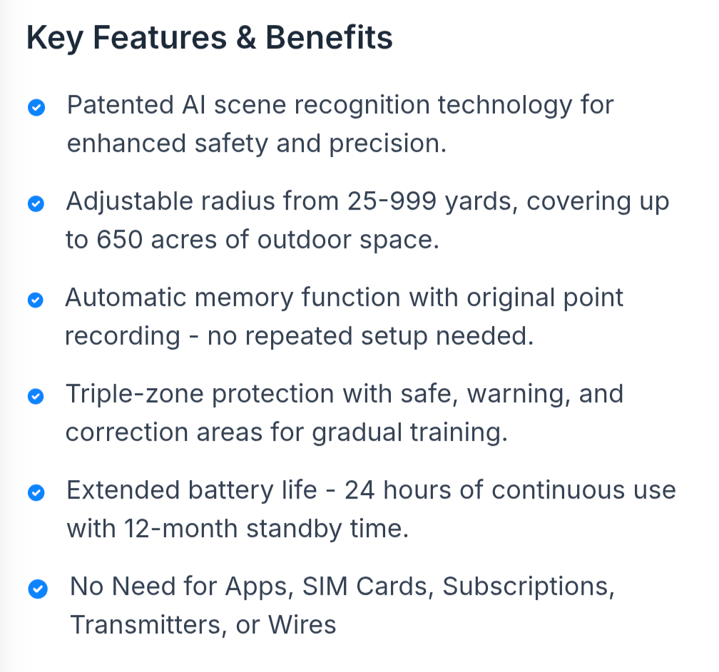 Gps Dog Fence F830 Plus | For Medium and Large dogs