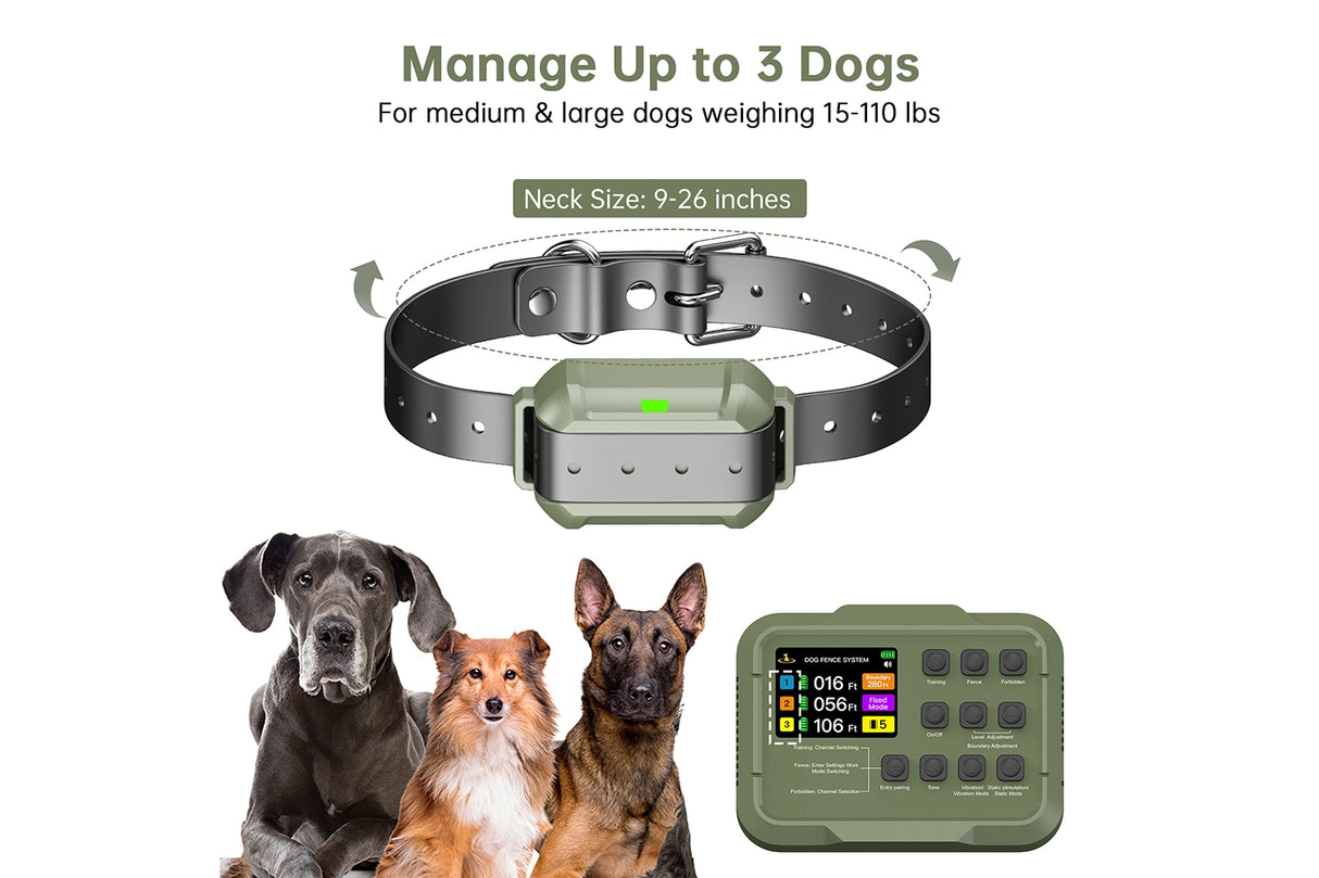 Small Area Wireless System | F910 Plus for Small, Medium and Large dogs